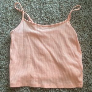 American Eagle orange crop top.